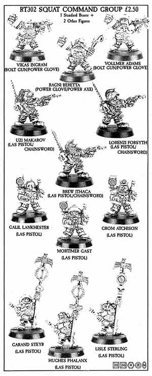 RT302 Space Dwarf Command Group - Jan 88 Flyer
