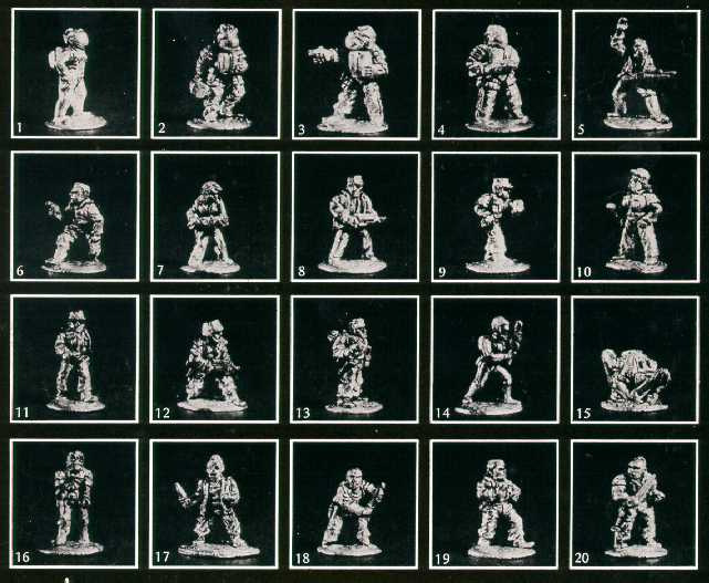 Traveller - Box 1: Adventurers from box rear Traveller - Box 1: Adventurers from box rear